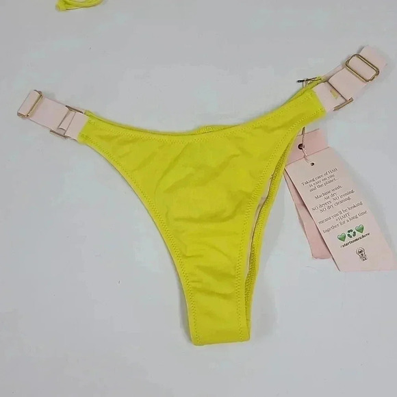 We are HAH bare Bones Neon yellow adjustable Bikini - Picture 6 of 10